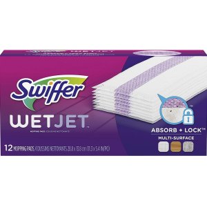 Swiffer Wetjet 多表面清洁湿拖布替换装12个 不伤木地板