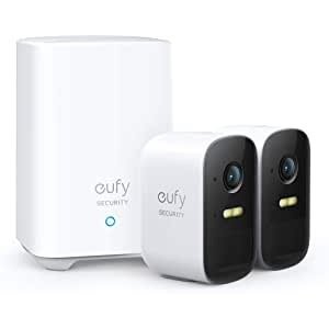 史低价：eufy Security 2C 家庭安全系统 2×1080P摄像头+Hub