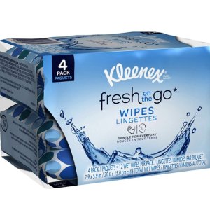 Kleenex Fresh On the Go 湿巾 12抽 4包装