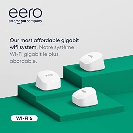  Amazon eero 6+ 双频Mesh Wi-Fi路由 3件套