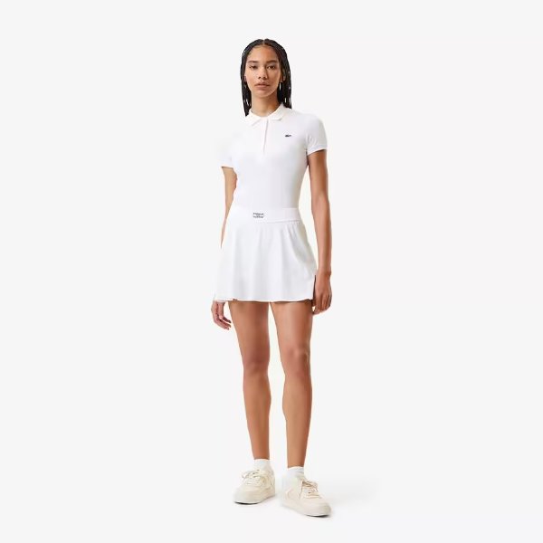 白色半身网球裙