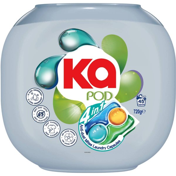 Ka Pod 4 In 1 Anti Dust Mites 洗衣凝珠 45 Pack