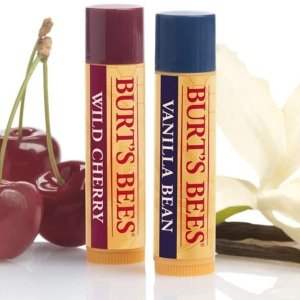 Burt's Bees 蜂蜡乳木果油唇膏x2支 野樱桃+香草味儿 仅$3.49/支