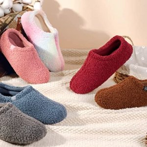 HomeTop 毛绒绒居家鞋 记忆棉鞋垫 舒适柔软 多色可选