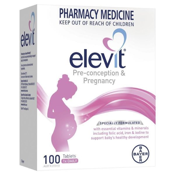 Elevit爱乐维孕妇复合维生素 女士备孕孕期哺乳 100片