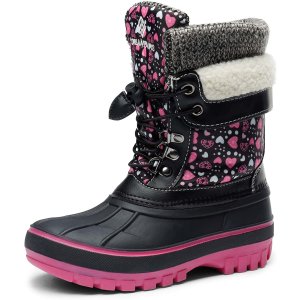 DREAM PAIRS 男童女童保暖防水冬季雪地靴