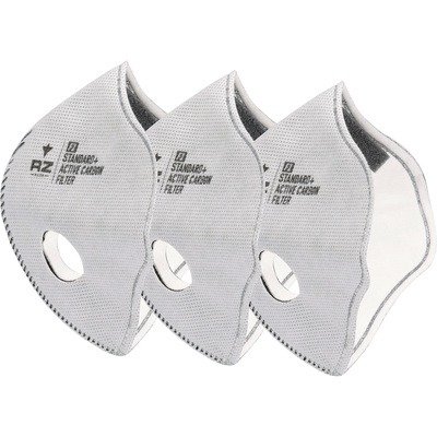 RZ Mask F1 Active Carbon Filters — 3-Pack of Replacement Filters for F1 Mask, Model# 82798