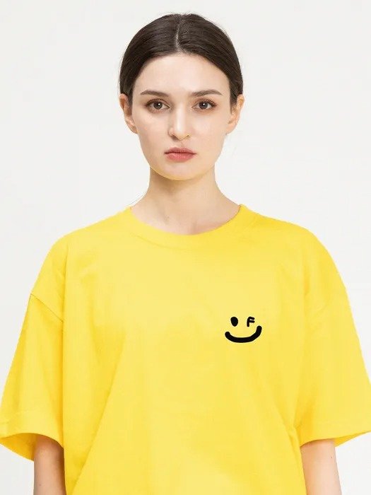 Small Drawing黄色笑脸T恤