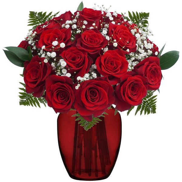 Costco 红玫瑰24支 带花瓶