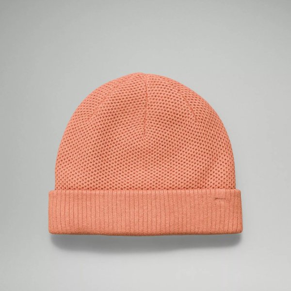 奶橘色毛线帽