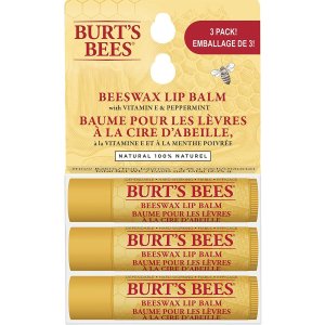 Burt's Bees 100%纯天然护唇膏3支装 含VE 薄荷油 持久滋润