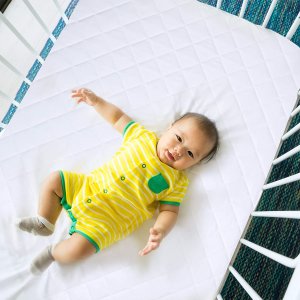 Utopia 婴儿床防水床垫保护罩 2个装 柔软透气