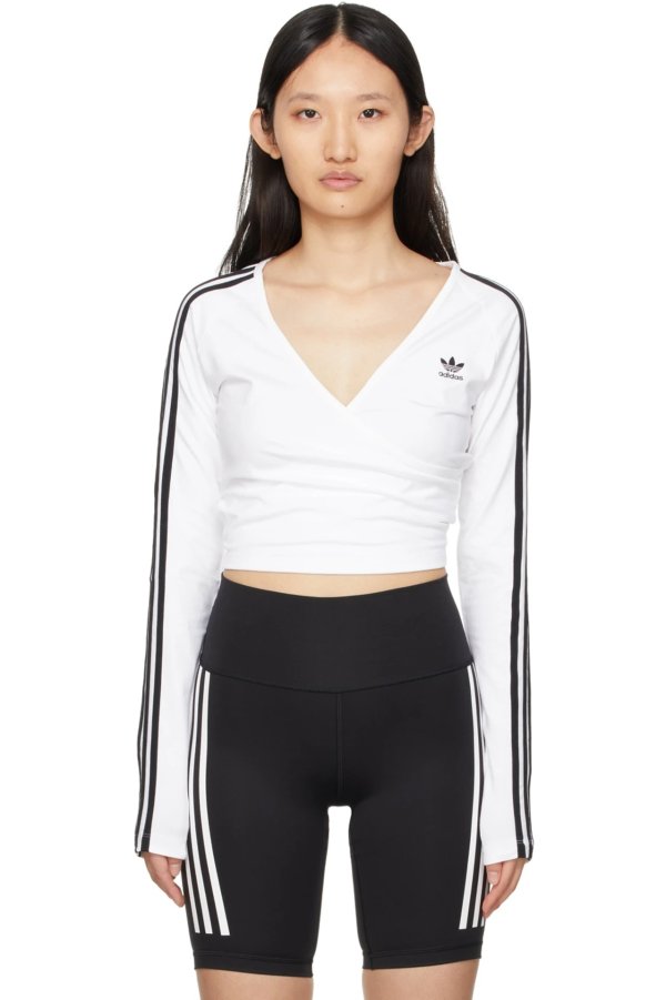 White Adicolor Cropped T-Shirt