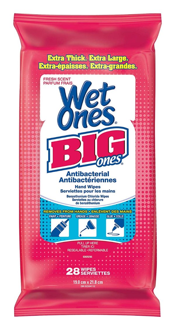 Wet Ones 抗菌擦手湿巾 28片装