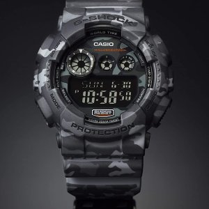 史低价：Casio G-Shock 120CM-8 迷彩军事风手表