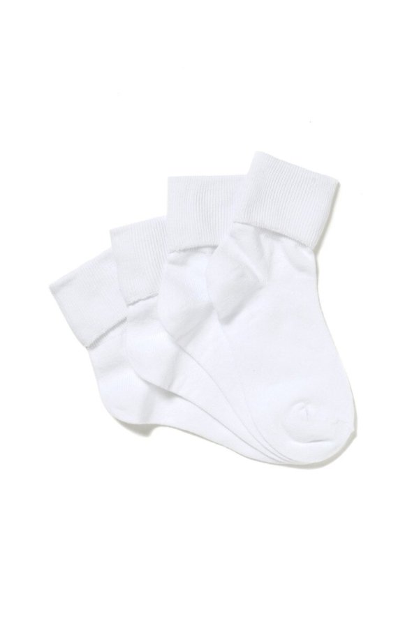 儿童 白色棉袜4双