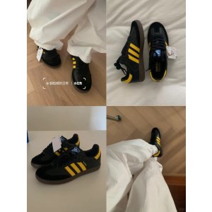 AdidasGazelle 麂皮黄黑配色