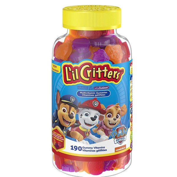 L'il Critters 复合维生素儿童软糖 190粒 酸酸甜甜水果味