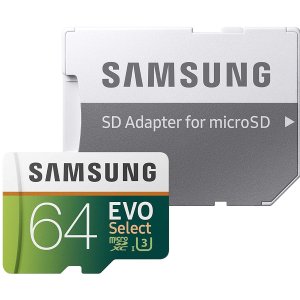 三星 EVO 64GB Micro SD内存卡 送适配器