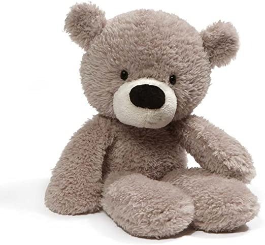 4059989 Fuzzy Teddy Bear Stuffed Animal Plush, Gray, 13.5" Stuffed Animal, Gray, 34.29 cm