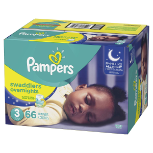 Pampers Swaddlers 新版夜用型婴儿纸尿裤 size 3-6 66片