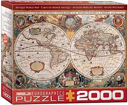 古董世界地图拼图2000片