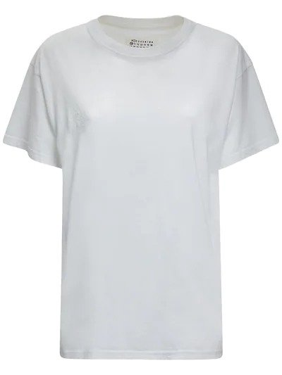 Logo棉质平纹针织T恤