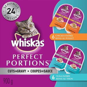 Whiskas 猫罐头 12个装 24小盒 2种口味 猫咪的超爱
