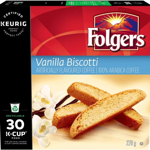 Folgers 胶囊咖啡30个 Vanilla Biscotti 口味