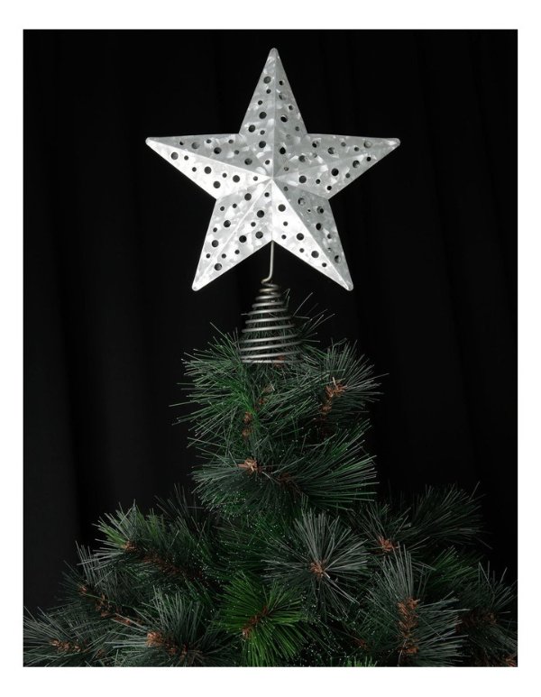 圣诞树装饰星星 - Silver 23 cm