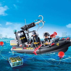 Playmobil 摩比世界 战术部队艇套盒 男孩子们喜欢的抓捕主题