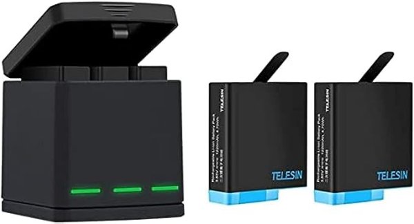 Telesin 2 块电池 +USB 电池快速充电器