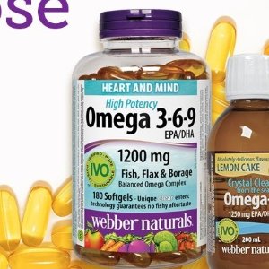 Webber Naturals Omega 3-6-9 高效复合鱼油 提高人体免疫力