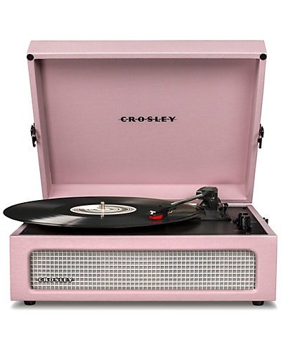 藕粉色复古唱片机