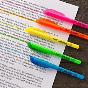 逆天价：Bic 彩色记号笔热卖 无毒荧光笔 学习笔记常用文具