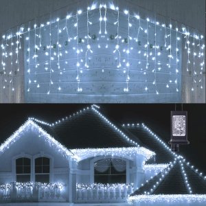 Toodour 圣诞室外LED装饰灯柱 29.5英尺 8种模式 60个水滴灯