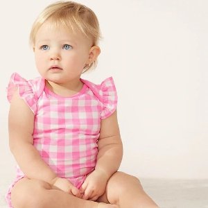Gap 婴儿款服饰上新 粉嫩系列 粉色牛仔外套$27