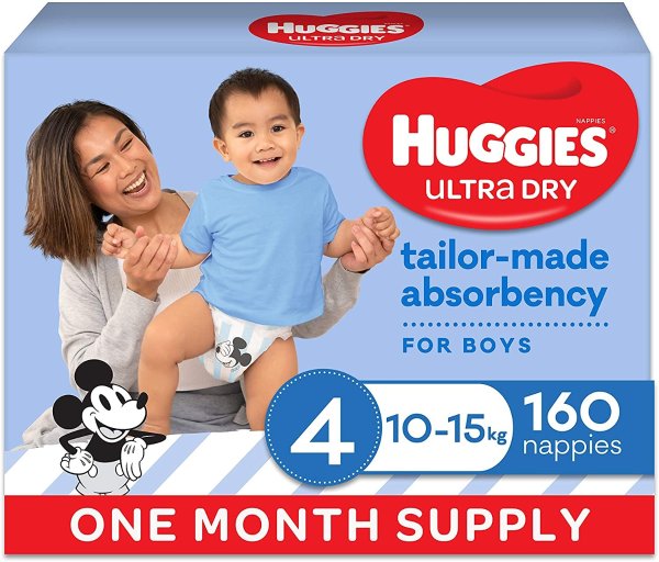尿布 Boy Size 4 (10-15kg)1 Month Supply 160 Count