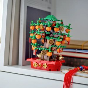 🎁转运好礼🎁：Lego 乐高 年桔盆景摇钱树 招财辟邪 金玉满堂 心想"柿"成