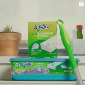 Swiffer 家用拖把套装 轻松吸附灰尘毛发 留子打扫卫生必备