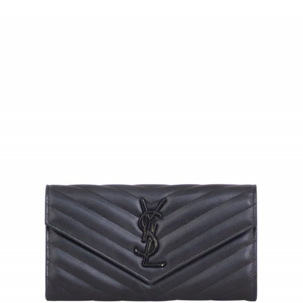 Saint Laurent Monogram Matelasse Flap Wallet Large