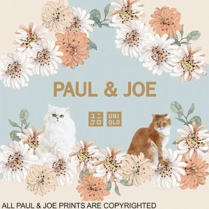 Uniqlo联名 X Paul & Joe合作款服饰 可爱花花和猫咪 满满少女心