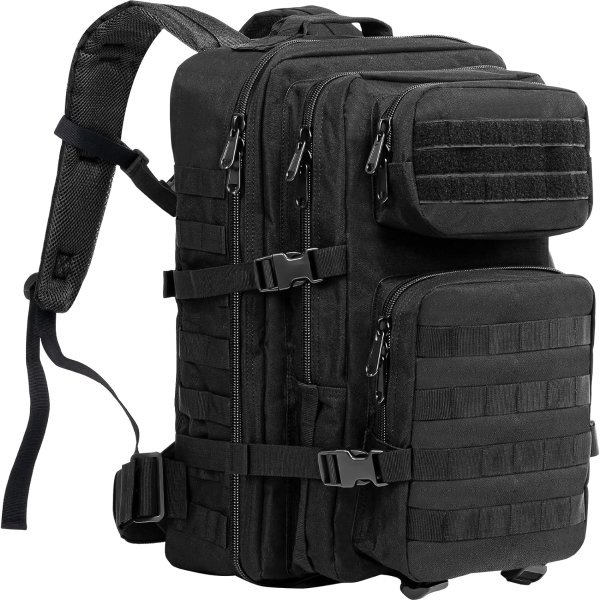 ProCase 黑色战术户外背包 40L大容量 攀登爬山等专用