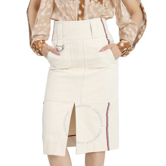 Ladies A-line Stripe Detail Cotton Skirt