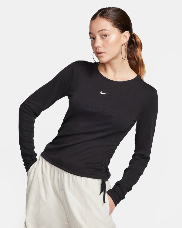 Sportswear Essential Women's Ribbed Long-Sleeve Mod Crop Top.AU