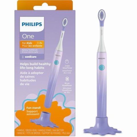 Philips飞利浦 HY1130/01 紫色高颜值 儿童声波电动牙刷