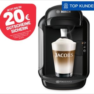 Bosch Tassimo Vivy2 超新版 全自动胶囊咖啡机只要19欧还送€20咖啡代金券