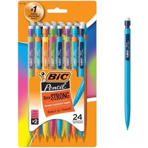 BIC 自动铅笔 0.9mm 24支套装 2号0.5mm铅芯流畅耐用