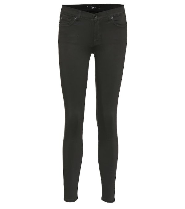 Cropped mid-rise skinny 牛仔裤