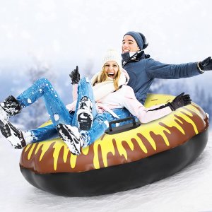 TOSKIESGO 47英寸滑雪橡皮圈、雪上甜甜圈 零下25度畅玩